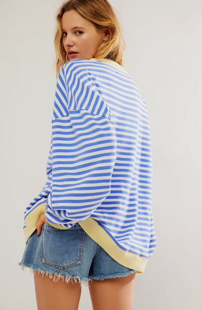 Women's Striped Oversized Pullover | Soft & Cozy Fabric | Vibrant Stripes | Relaxed Fit | Casual Sweater for All Seasons