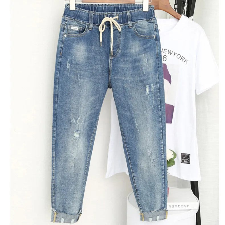 Women's High-Waisted Baggy Jeans | Relaxed Fit | Plus Size | Trendy Casual Wear