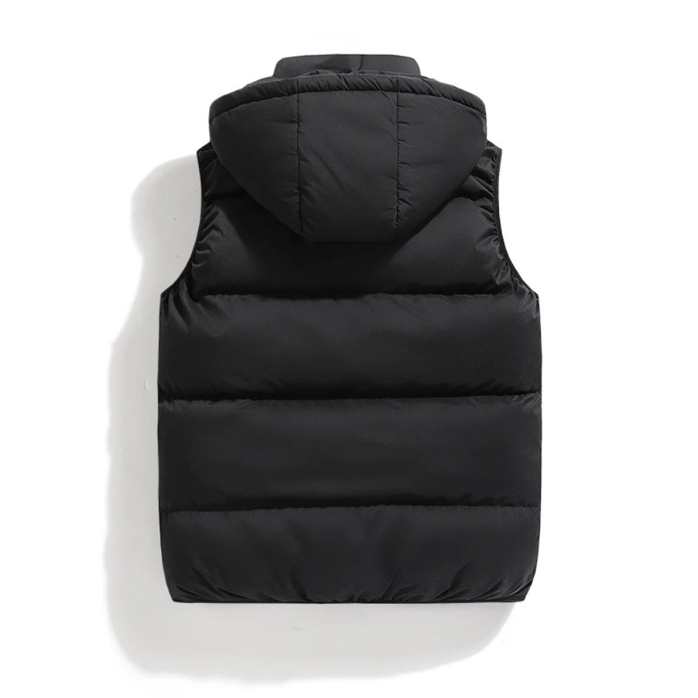 Men's Down Puffer Sleeveless Jacket | Removable Hood | Casual Outdoor Winter Jacket | Warm & Stylish