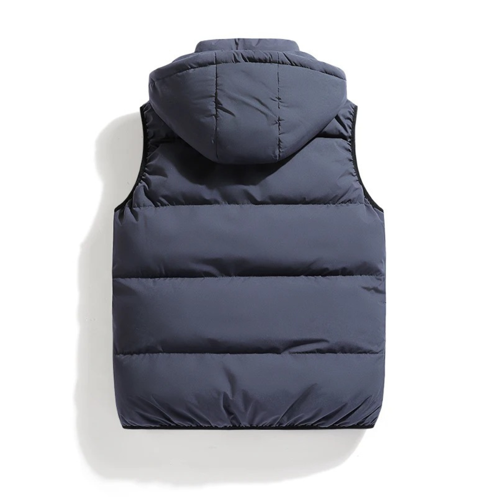 Men's Down Puffer Sleeveless Jacket | Removable Hood | Casual Outdoor Winter Jacket | Warm & Stylish