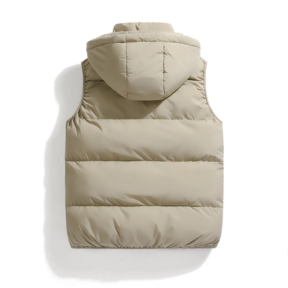 Men's Down Puffer Sleeveless Jacket | Removable Hood | Casual Outdoor Winter Jacket | Warm & Stylish