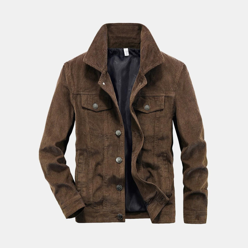 Men's Classic Corduroy Jacket | Lightweight & Breathable | Comfortable Casual Outerwear | Stretch Fit | Stylish Winter Jacket