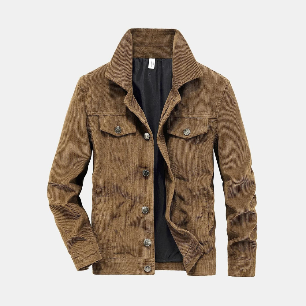 Men's Classic Corduroy Jacket | Lightweight & Breathable | Comfortable Casual Outerwear | Stretch Fit | Stylish Winter Jacket