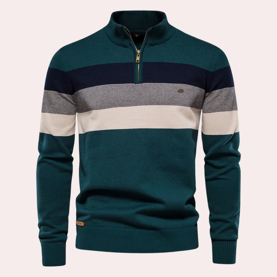 Men's Stylish Striped Sweater | Classic Fit | Lightweight & Comfortable | Casual & Smart-Casual Wear