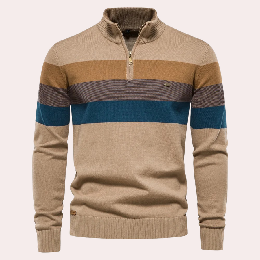 Men's Stylish Striped Sweater | Classic Fit | Lightweight & Comfortable | Casual & Smart-Casual Wear