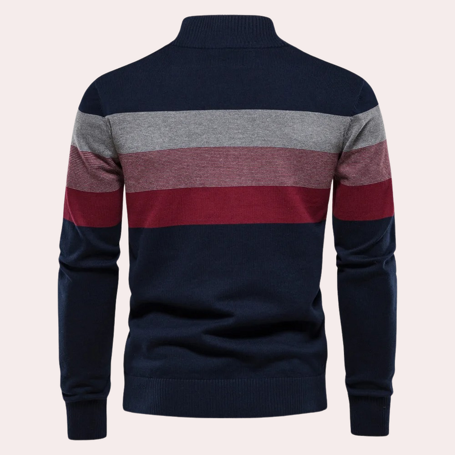 Men's Stylish Striped Sweater | Classic Fit | Lightweight & Comfortable | Casual & Smart-Casual Wear