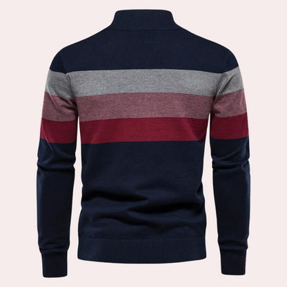 Men's Stylish Striped Sweater | Classic Fit | Lightweight & Comfortable | Casual & Smart-Casual Wear