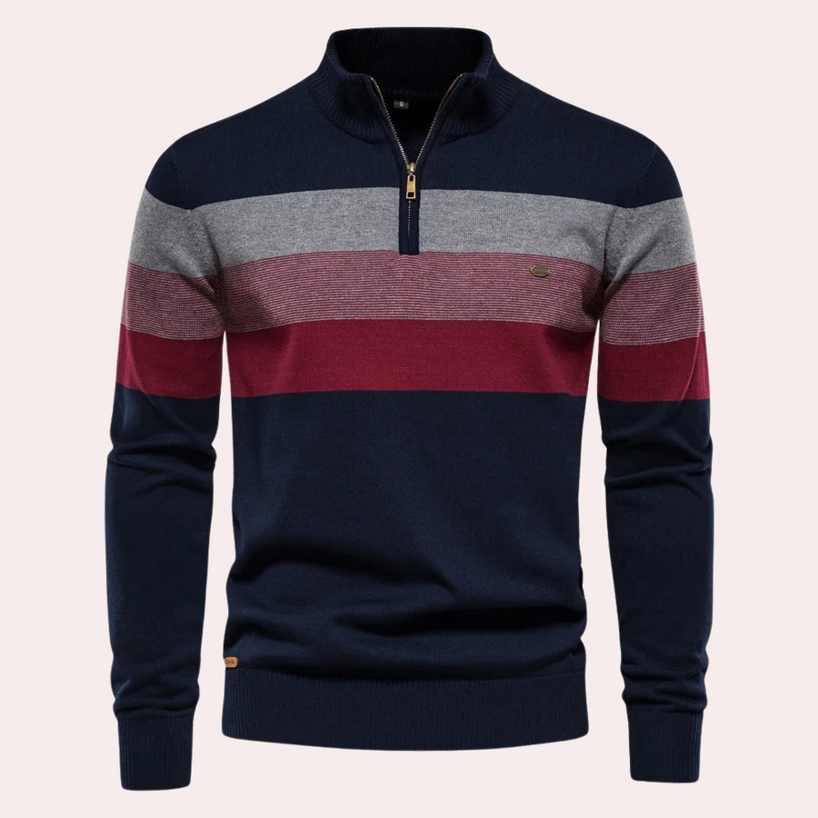 Men's Stylish Striped Sweater | Classic Fit | Lightweight & Comfortable | Casual & Smart-Casual Wear