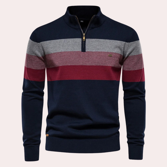 Men's Stylish Striped Sweater | Classic Fit | Lightweight & Comfortable | Casual & Smart-Casual Wear