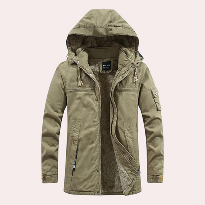 Men's Hooded Winter Jacket | Insulated & Warm | Regular Fit | Durable Cold Weather Outerwear