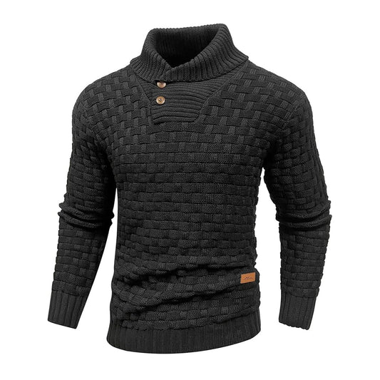 Men's Waffle Knit Sweater | High-Stretch Fabric | Cozy and Durable | Casual Fit | Fall & Winter Essential