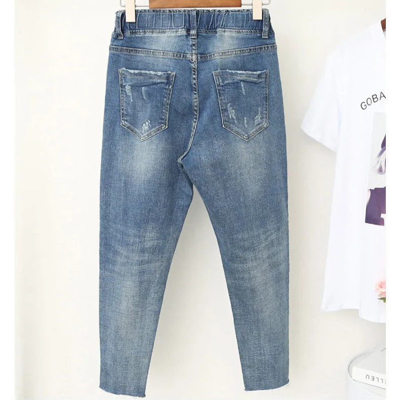 Women's High-Waisted Baggy Jeans | Relaxed Fit | Plus Size | Trendy Casual Wear