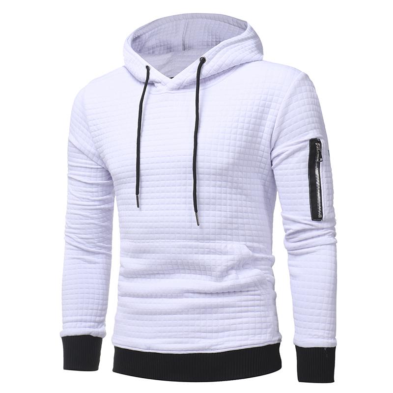 Men's Hooded Pullover Outwear Sweater | Zipper Detail | Ribbed Cuffs | Casual & Sportswear