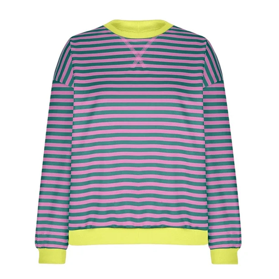 Women's Striped Oversized Pullover | Soft & Cozy Fabric | Vibrant Stripes | Relaxed Fit | Casual Sweater for All Seasons