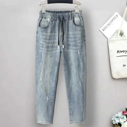 Women's High-Waisted Baggy Jeans | Relaxed Fit | Plus Size | Trendy Casual Wear