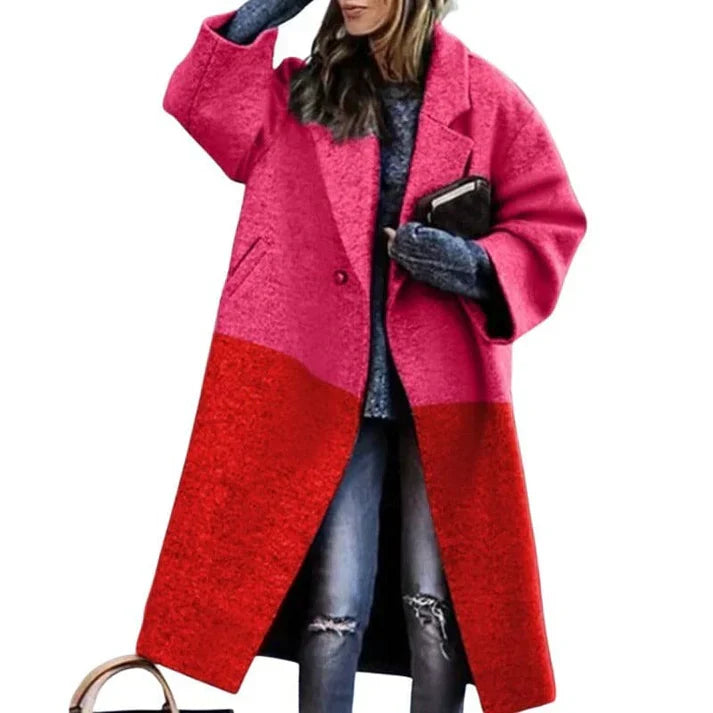 Women's Elegant Long Coat | Flattering Fit | Warm & Stylish | Timeless Outerwear