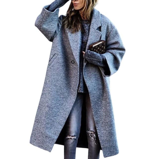 Women's Elegant Long Coat | Flattering Fit | Warm & Stylish | Timeless Outerwear