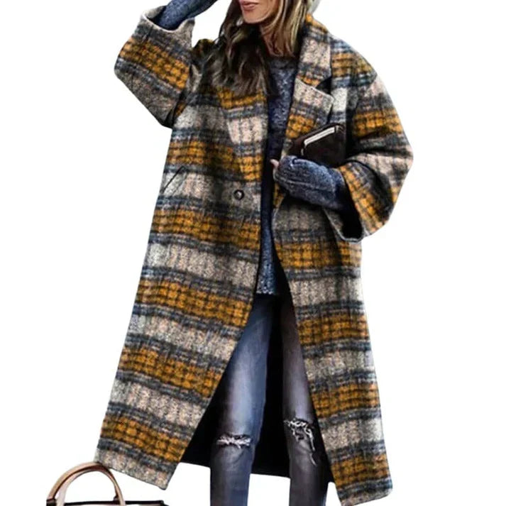 Women's Elegant Long Coat | Flattering Fit | Warm & Stylish | Timeless Outerwear