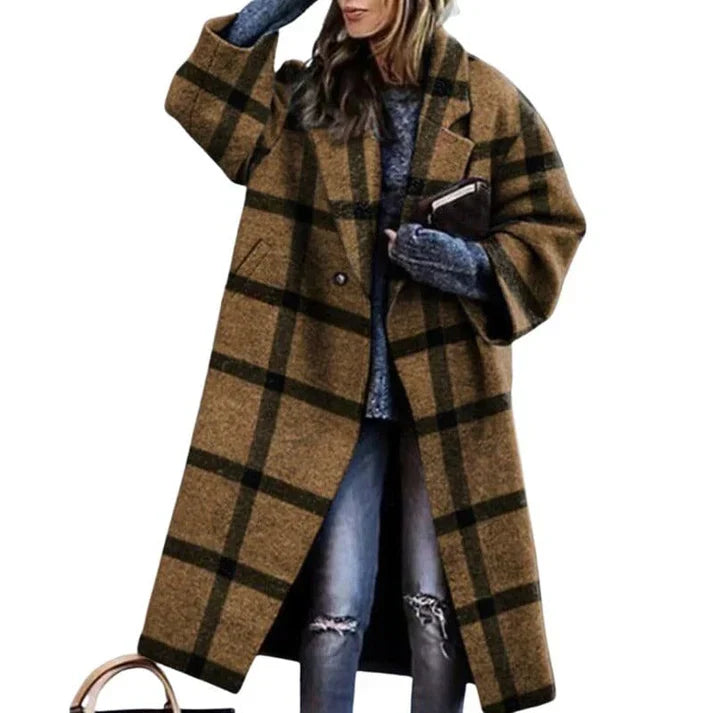 Women's Elegant Long Coat | Flattering Fit | Warm & Stylish | Timeless Outerwear