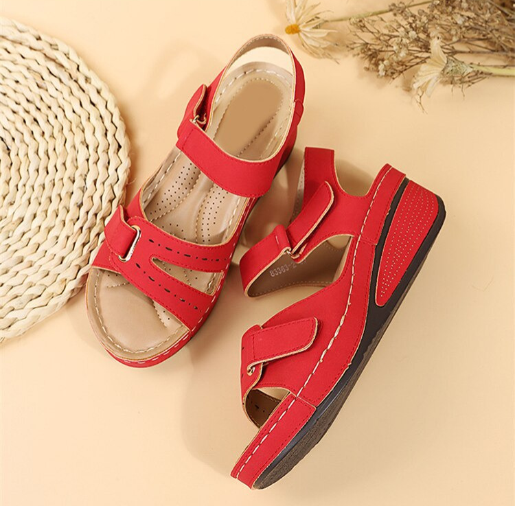 Women's Comfortable Wedge Sandals | Adjustable Velcro Closure | Breathable Design | Slip-Resistant Sole | For Women