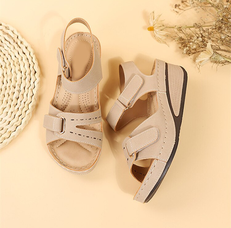 Women's Comfortable Wedge Sandals | Adjustable Velcro Closure | Breathable Design | Slip-Resistant Sole | For Women