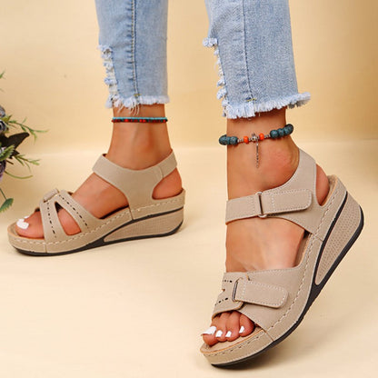 Women's Comfortable Wedge Sandals | Adjustable Velcro Closure | Breathable Design | Slip-Resistant Sole | For Women