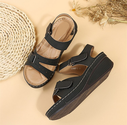 Women's Comfortable Wedge Sandals | Adjustable Velcro Closure | Breathable Design | Slip-Resistant Sole | For Women