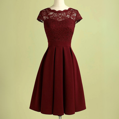 Women's Vintage Bordeaux Dress | Timeless Design | Elegant Fit | Evening & Formal Wear