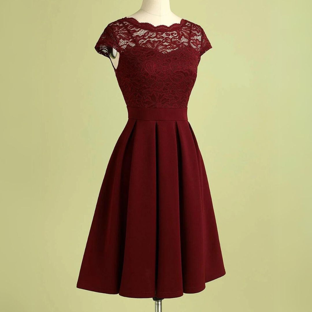 Women's Vintage Bordeaux Dress | Timeless Design | Elegant Fit | Evening & Formal Wear