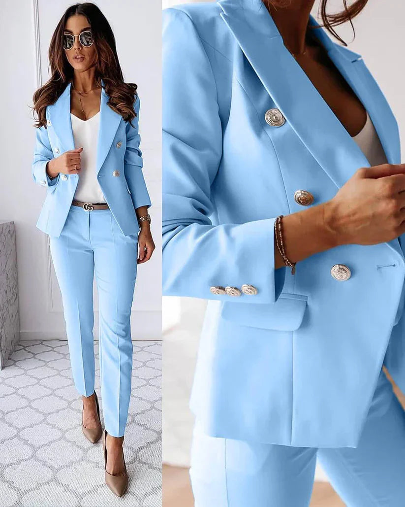 Women's Elegant Blazer Set | Tailored Fit | Professional Look | Business and Formal Attire