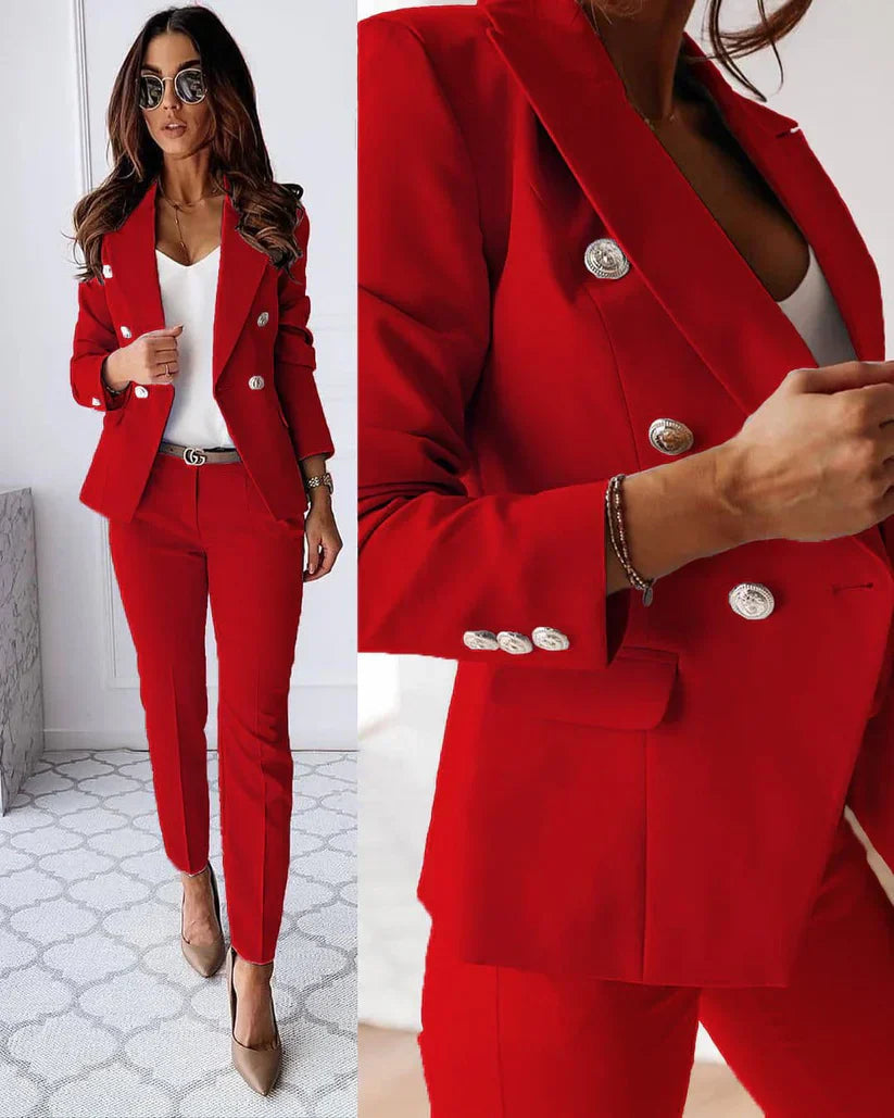 Women's Elegant Blazer Set | Tailored Fit | Professional Look | Business and Formal Attire