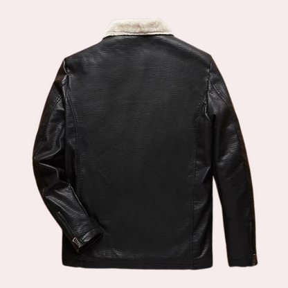 Men's Motorcycle Classic Jacket | Slim Fit | Black | Stylish & Durable | Casual & Semi-Formal | Trendy Outerwear