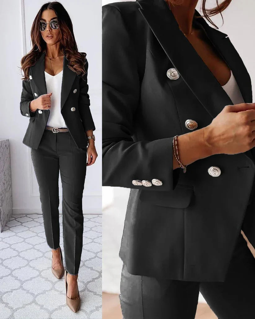 Women's Elegant Blazer Set | Tailored Fit | Professional Look | Business and Formal Attire