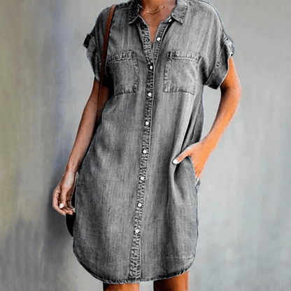 Women's Casual Shirt Dress | Loose Fit | Timeless Button-Down Style