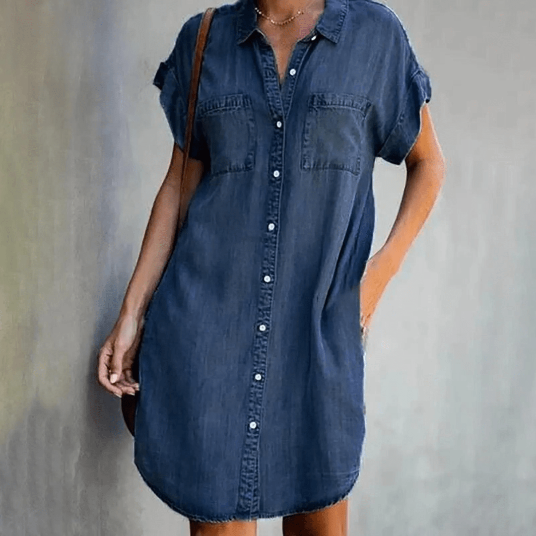 Women's Casual Shirt Dress | Loose Fit | Timeless Button-Down Style