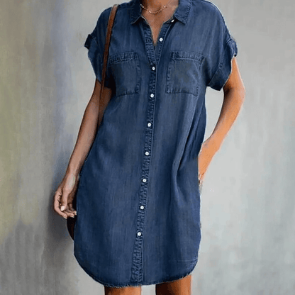 Women's Casual Shirt Dress | Loose Fit | Timeless Button-Down Style