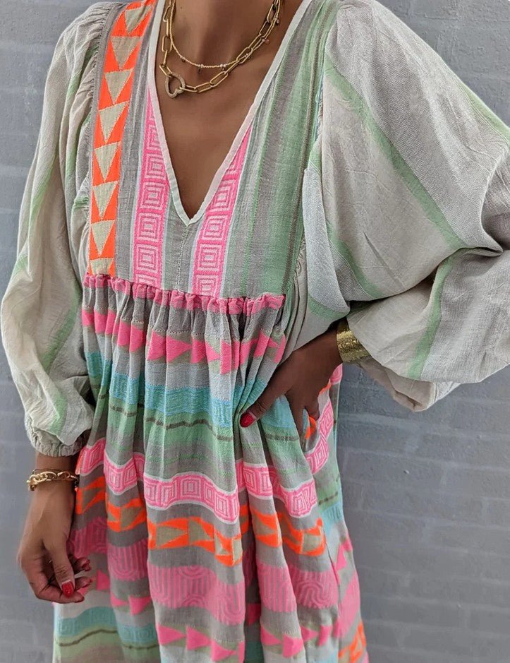 Women's Vibrant Loose Dress | Relaxed Fit | Lightweight & Breathable | Casual & Summer Wear