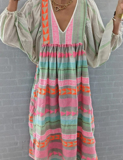 Women's Vibrant Loose Dress | Relaxed Fit | Lightweight & Breathable | Casual & Summer Wear