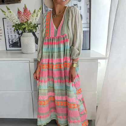 Women's Vibrant Loose Dress | Relaxed Fit | Lightweight & Breathable | Casual & Summer Wear