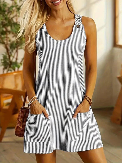 Stylish Striped Mini Dress | Flattering Fit | Casual & Chic | Lightweight & Breathable