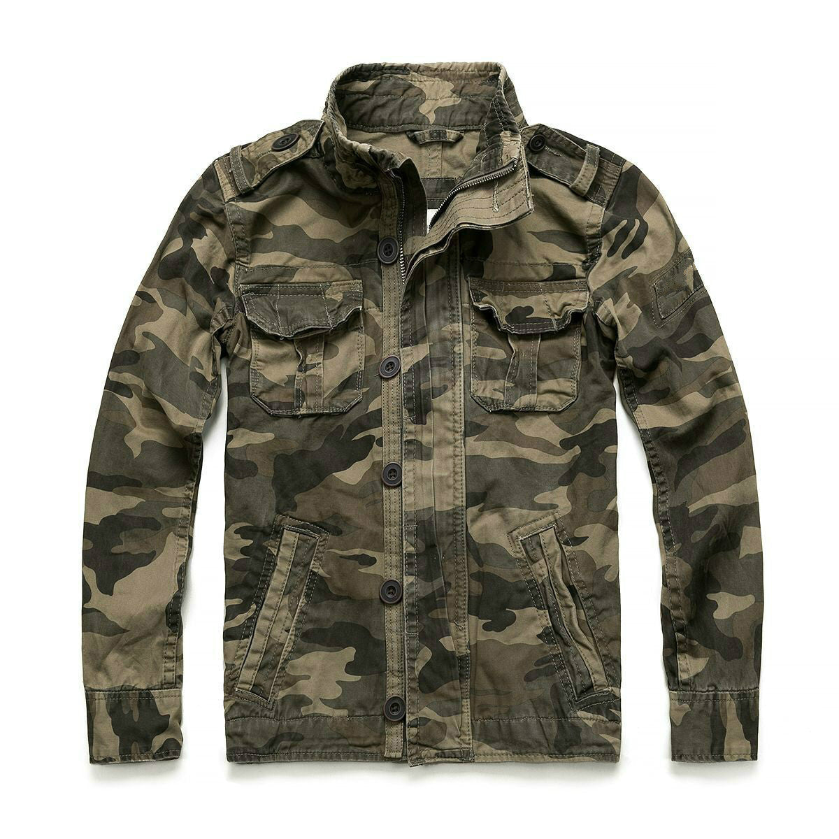 Men's Military Camouflage Jacket | Outdoor & Windproof | Warm & Durable | Relaxed Fit