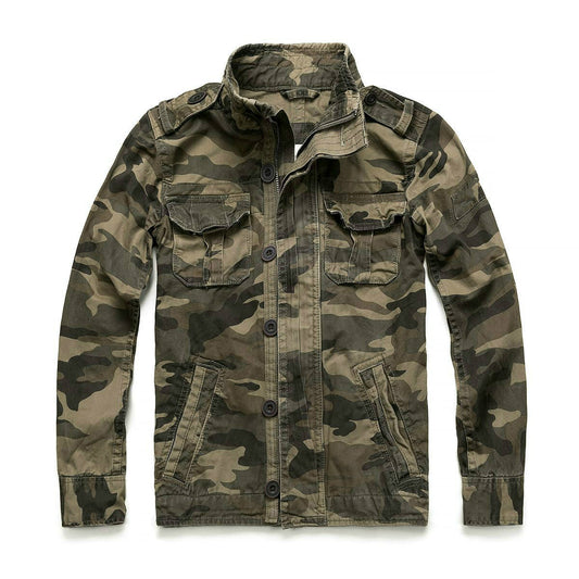 Men's Military Camouflage Jacket | Outdoor & Windproof | Warm & Durable | Relaxed Fit