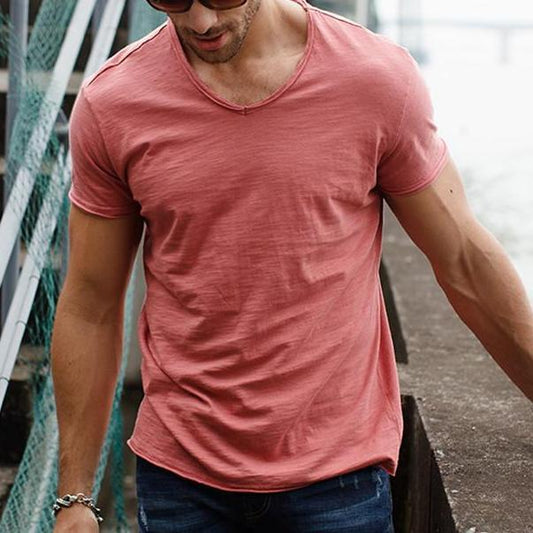 Men's V-Neck Slim-fit Comfortable Shirt | Comfortable & Breathable | Casual & Semi-Formal | For Men