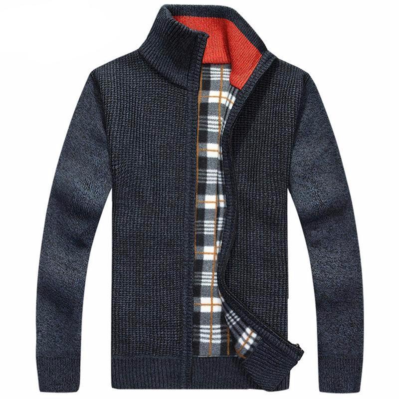 Men's Knitted Cardigan Sweater | Classic Fit | Warm & Comfortable | Zipper Front | Casual & Business Wear