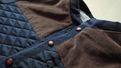 Men's Corduroy Block-pattern Casual Jacket | Stand Collar | Warm & Durable | Slim fit | For Fall & Winter Wear