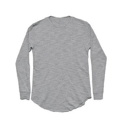 Men's Longline Long Sleeve Shirt | Slim Fit | Modern Hip-Hop Style | Versatile Colors | Casual & Chic | Ideal for Spring & Autumn