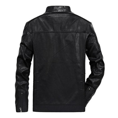 Men's Classic Motorcycle Bomber Jacket | Slim Fit | All-Season Outerwear | Stylish Lapel & Zipper Design | Men's Jacket