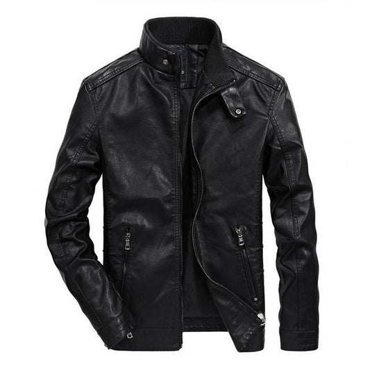 Men's Classic Motorcycle Bomber Jacket | Slim Fit | All-Season Outerwear | Stylish Lapel & Zipper Design | Men's Jacket