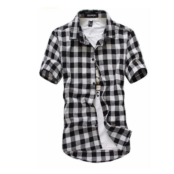 Men's Checkered Plaid-pattern Shirt | Slim Fit | Casual & Work Shirt | Versatile Style | For Men