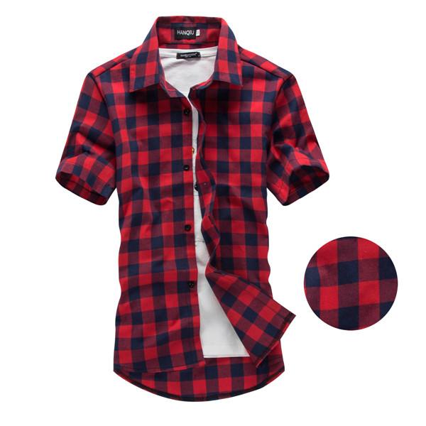 Men's Checkered Plaid-pattern Shirt | Slim Fit | Casual & Work Shirt | Versatile Style | For Men